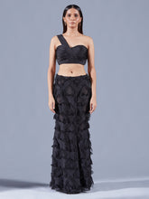 Raven Draped Bustier - Auruhfy India